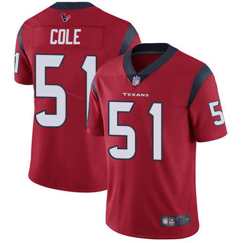 Houston Texans Limited Red Men Dylan Cole Alternate Jersey NFL Football 51 Vapor Untouchable